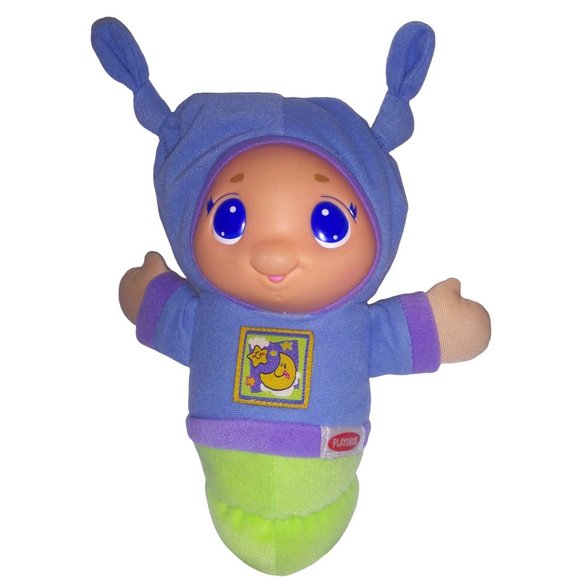 PLAYSKOOL Lullaby Gloworm Light Up Musical Plush Baby Toy 2005 Hasbro #06552 - Picture 1 of 9